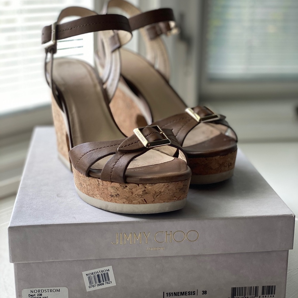 Jimmy Choo “Nemesis” brown sandal